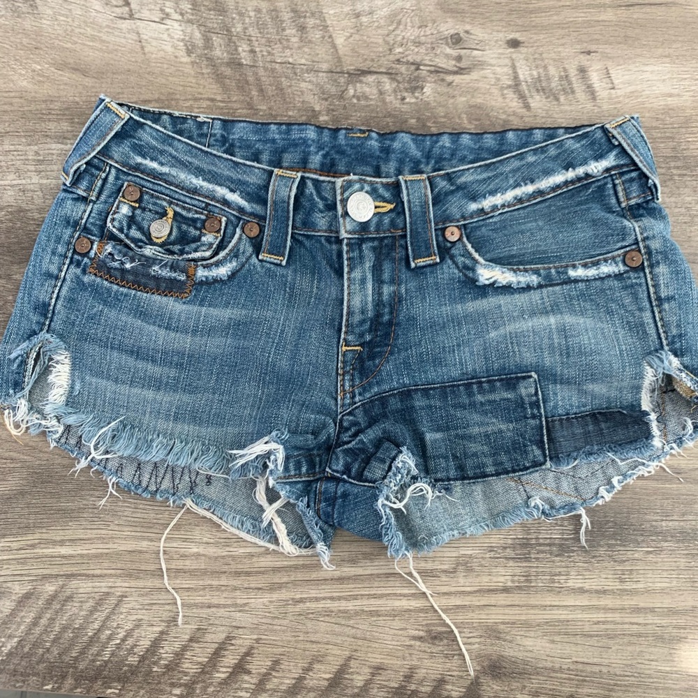True Religion Distressed Shorts